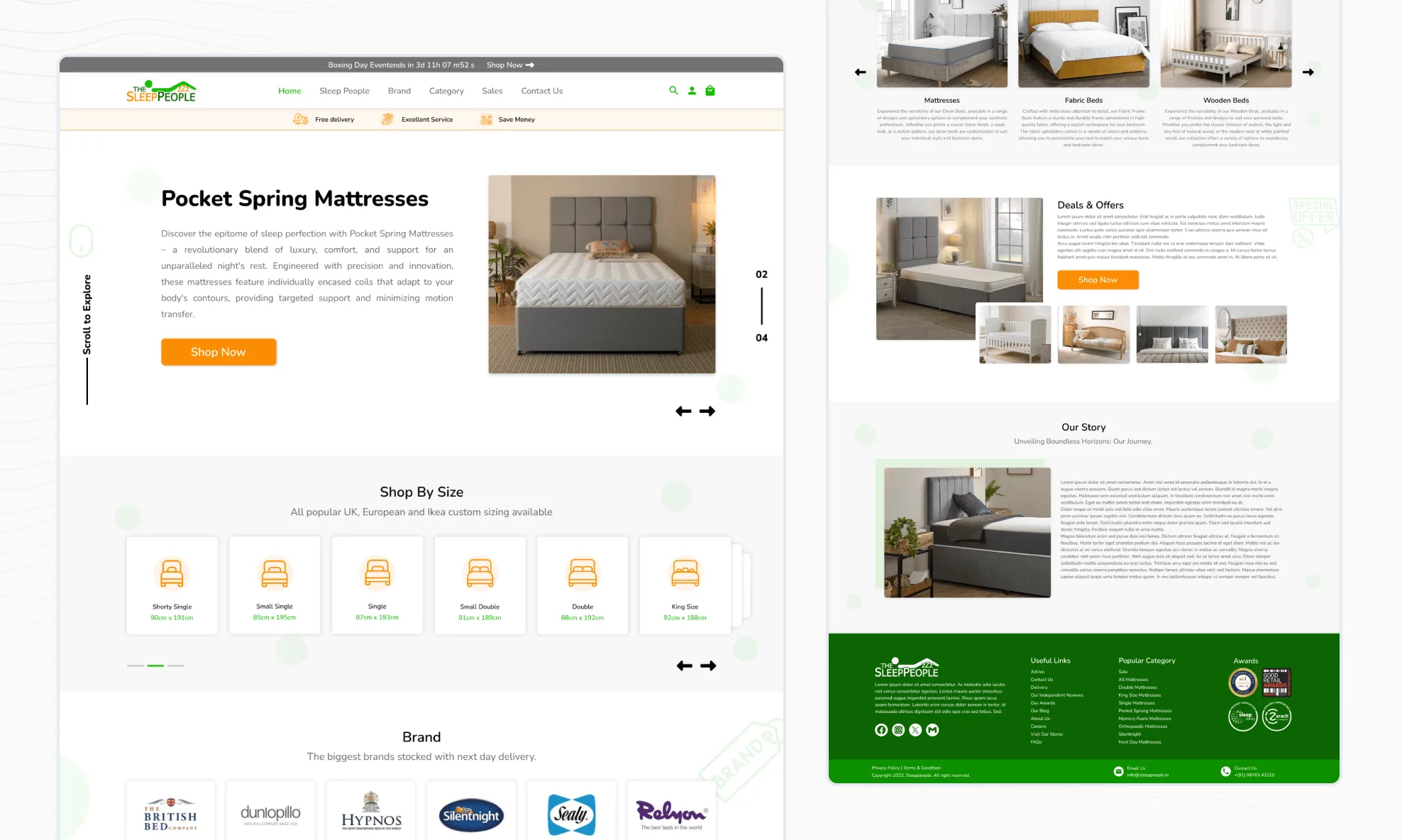 The Sleep People marketplace product interface