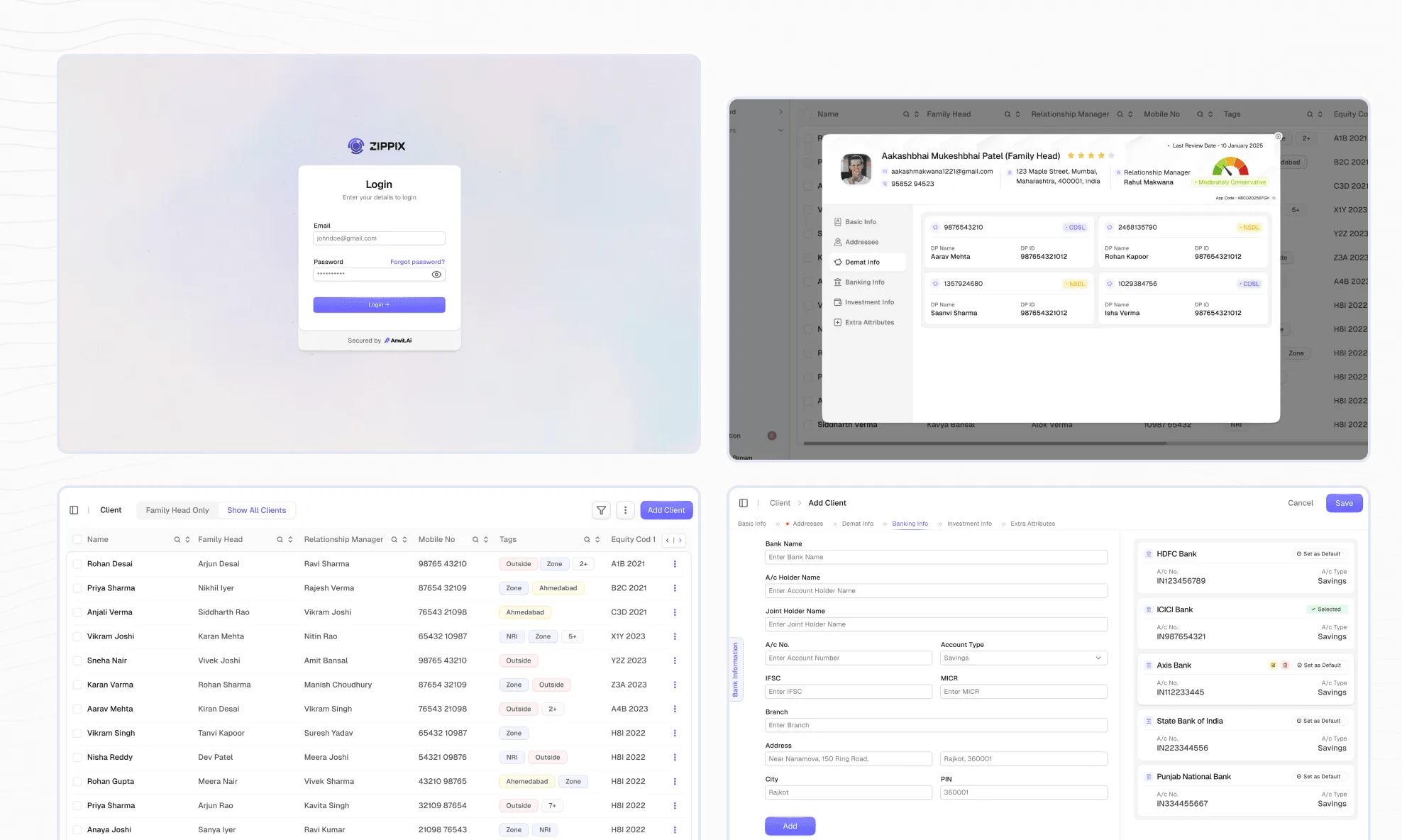 Zippix financial operations dashboard product interface